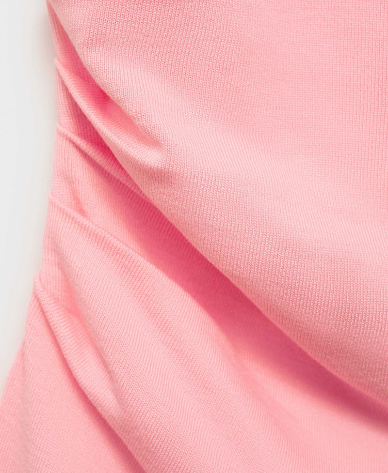 Mango Women's Asymmetrical Fine-Knit Top