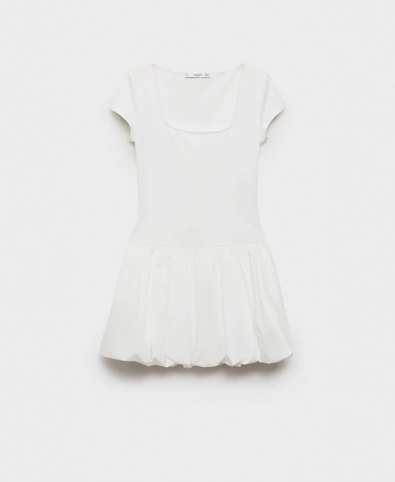 Mango Women's Puffed Hem Combined Dress