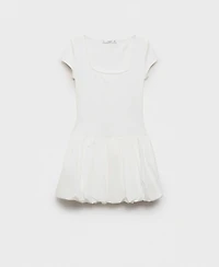 Mango Women's Puffed Hem Combined Dress