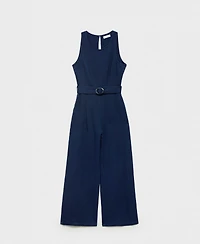 Mango Women's Long Soft Denim Jumpsuit