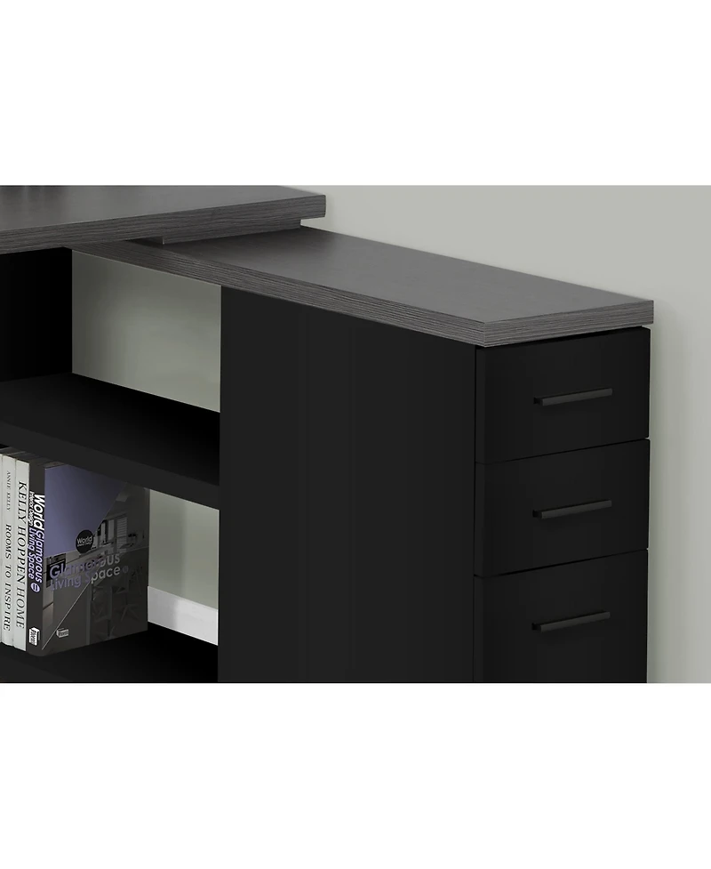 Contemporary Computer Desk with Twin Drawer Storage and Clean Lines