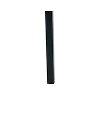Streamdale 51.2" Square Glass Dining Table, Black Metal Legs