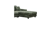 Streamdale Furniture Corduroy U-Shaped Sofa, 4 Seat Sofa Bed, Modern Living Room