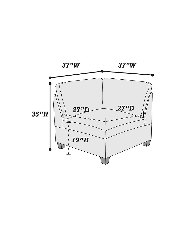 Streamdale Chenille Modular Sectional 6 Piece Set - Modern Living Room Furniture