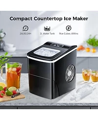 Cowsar 26Lbs/Day, Ice Maker, Self-Cleaning Ice Machine with Ice Scoop and Basket
