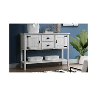 Streamdale Furniture Retro Style Solid Wood Sideboard with Drawers & Cabinets