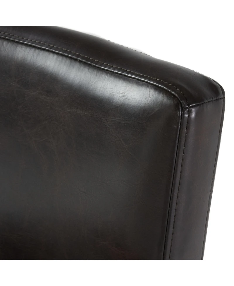 Streamdale 26-inch Brown Leather Counter stools (Set of 2)
