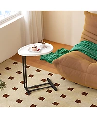 Streamdale 2-Piece C-Shaped End Table with Slide (White)