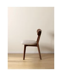 Streamdale Walnut Dining Chair, Fas Oak, Natural Wood, North American, Dirt-Free, Solid, Multipurpose, 47.5 x 55.5 x 78cm