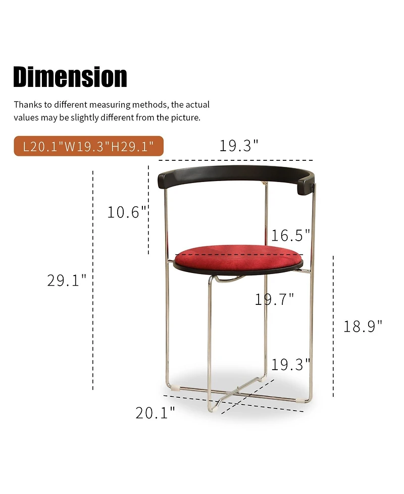 Streamdale Modern Chrome Frame Folding Chair with Wood Back