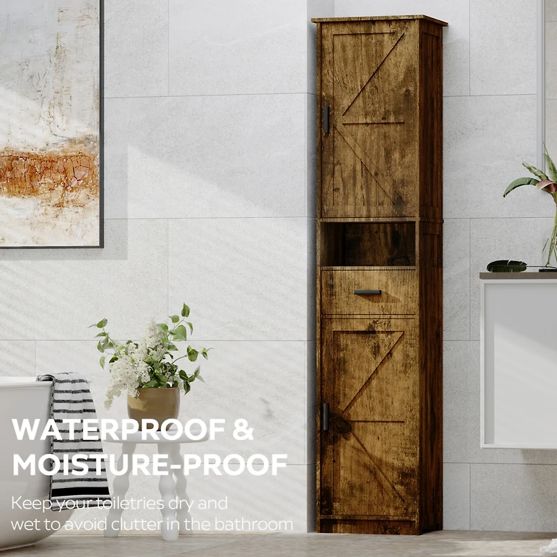 Streamdale Furniture 69" Bathroom Storage Cabinet with Barn Doors