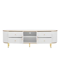 Streamdale Tv Stand - 80 Inch, 4 Drawers, Cabinet, Metal Legs