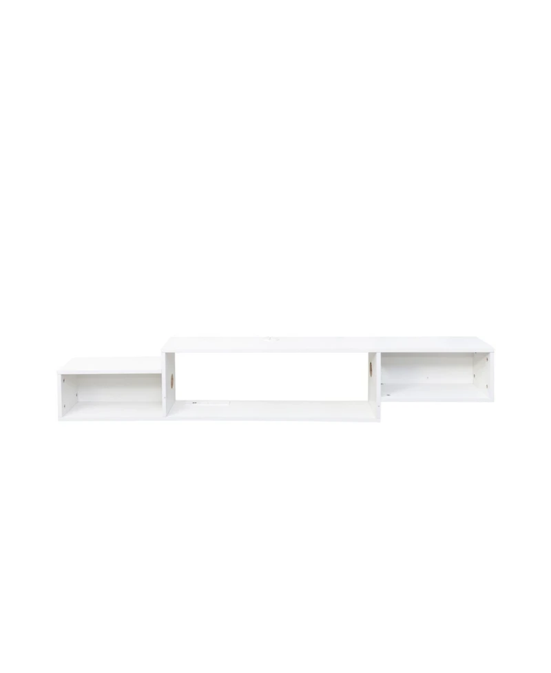 Streamdale 65.35in Wall Mounted Floating Tv Stand with 20 Color LEDs and Charging Station