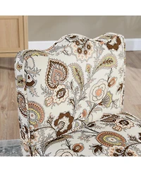 Streamdale Soft Flannel Dining Chair with Pillow, Perfect for Living Room and Dining - Brown