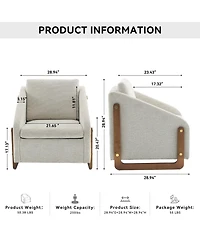 Streamdale Chenille Upholstered Armchair with Cushioned Comfort