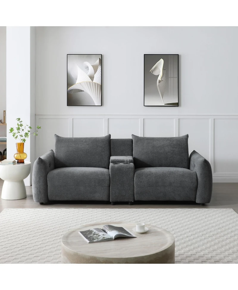 Streamdale Power Lift Sleeper Sofa with Cup Holders and Storage
