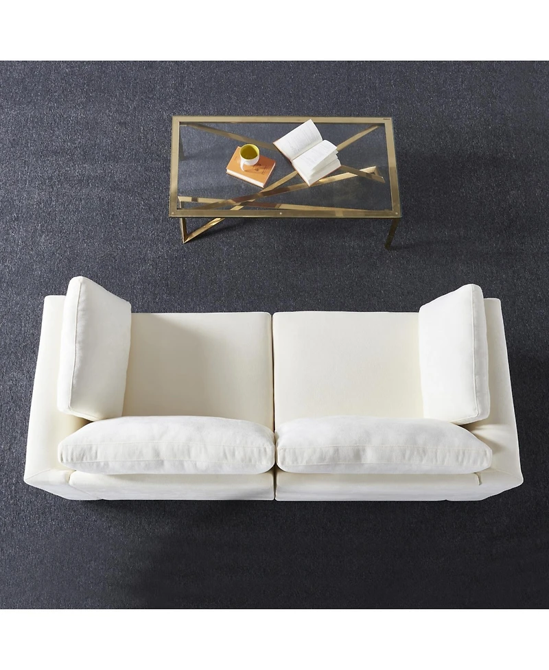 Streamdale modular sofa whiten chenille fabric, simple and grand, the seat and back is very soft. this is also a Knock Down sofa