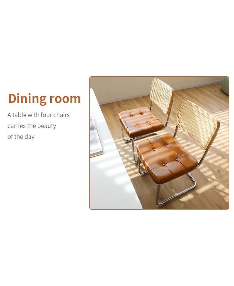 Streamdale Modern Breuer Dining Chairs (Brown, Set of 2)