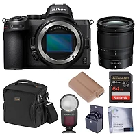 Nikon Z5 Mirrorless Camera with Nikkor Z 24-70mm f/4 S Lens, Bundle with X R2 Ttl Flash, 64GB Memory Card, Alpine 160 Bag, En-EL15c Battery and Filter