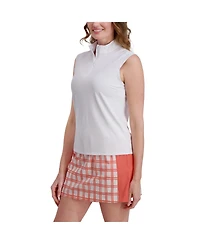 Stella Parker Women's Mock Neck Zip Front Top