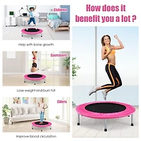 36 Inch Mini Folding Trampoline Portable Recreational Fitness Rebounder