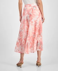 Boss Orange Women's Printed Pleated Midi Skirt