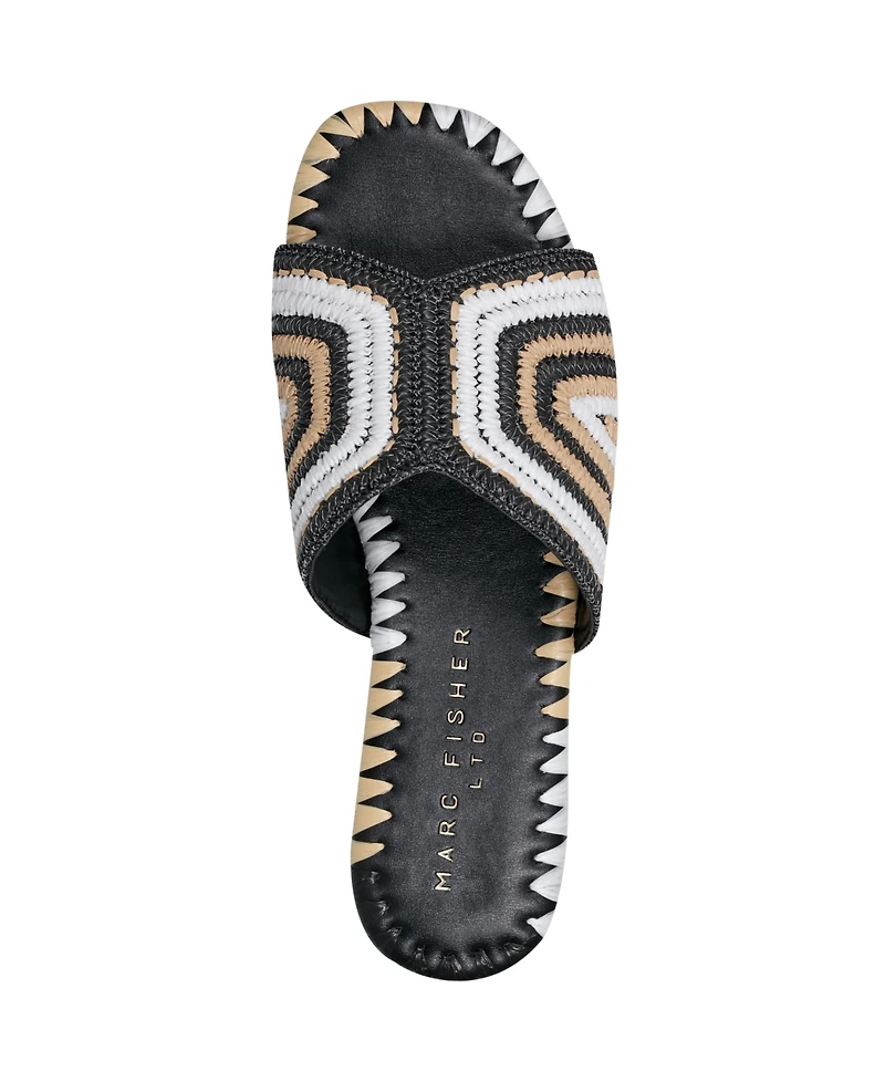 Marc Fisher Ltd Women's Nottie Woven Flat Slide Sandals
