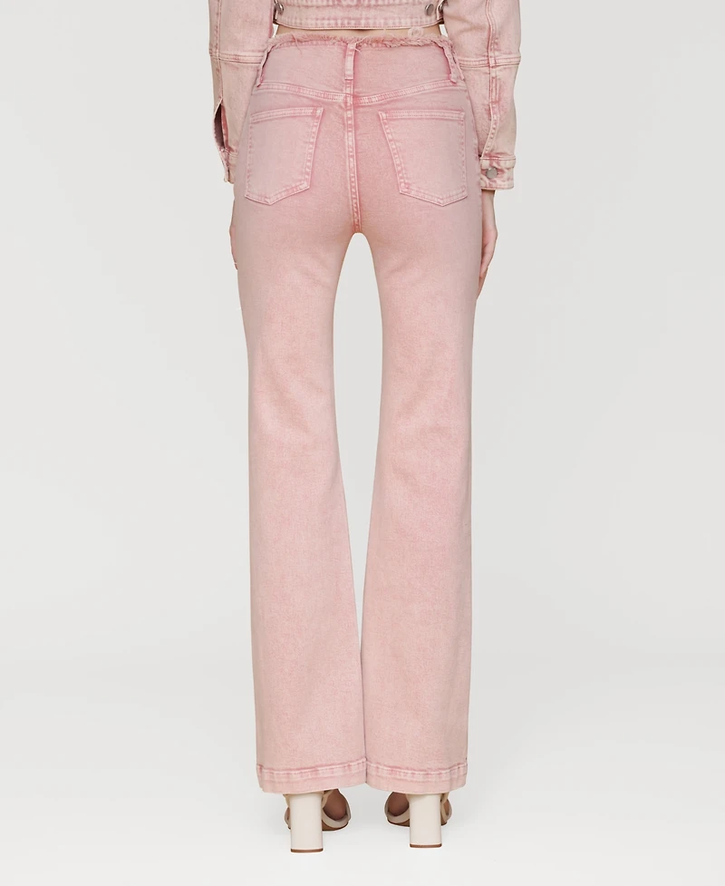 Avec Les Filles Women's Pintucked Flared Jeans
