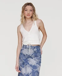 Avec Les Filles Women's Crocheted Halter Top