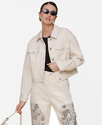 Avec Les Filles Women's Heart Inset Trucker Jacket