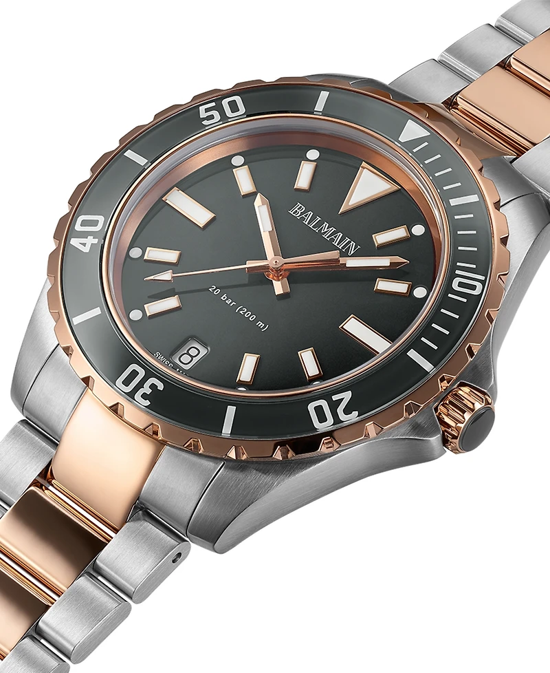Balmain Men's Swiss Ophrys Two-Tone Stainless Steel Bracelet Watch 43mm