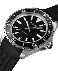 Balmain Men's Swiss Ophrys Black Rubber Strap Watch 43mm