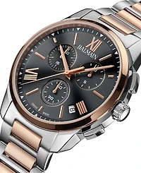 Balmain Men's Swiss Chronograph Madrigal Two-Tone Stainless Steel Bracelet Watch 42mm