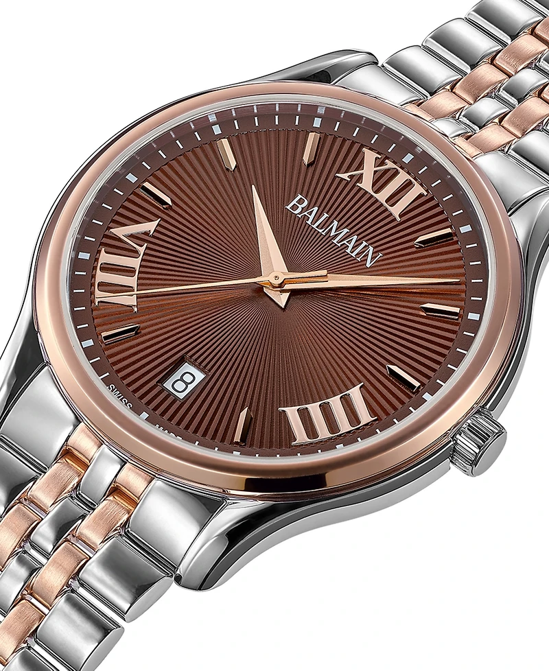 Balmain Men's Swiss Beleganza Two-Tone Stainless Steel Bracelet Watch 40mm