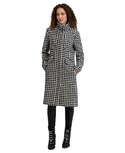 Karl Lagerfeld Paris Women's Zip-Front Boucle Coat, Created for Macy's