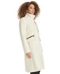 Karl Lagerfeld Paris Women's Zip-Front Boucle Coat, Created for Macy's