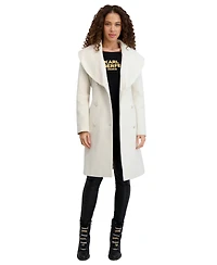 Karl Lagerfeld Paris Women's Double-Breasted Belted Coat