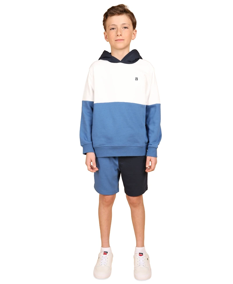B By Brooks Brothers Big Boys Colorblock French Terry Hoodie