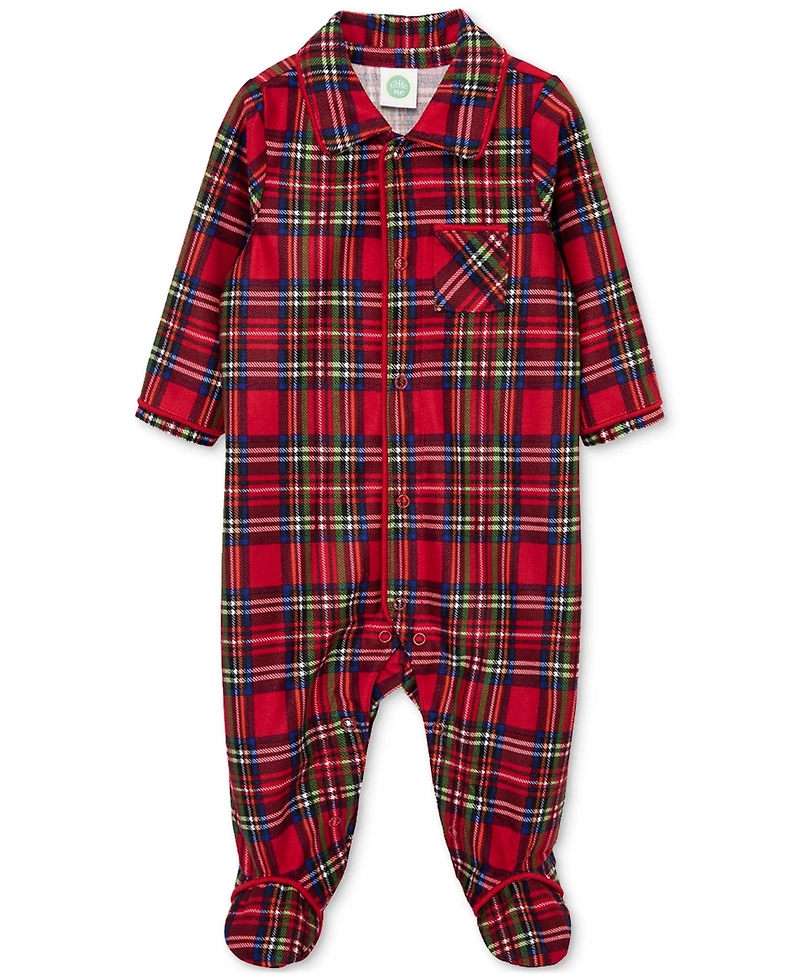 Little Me Baby Boys Plaid Footed Coverall