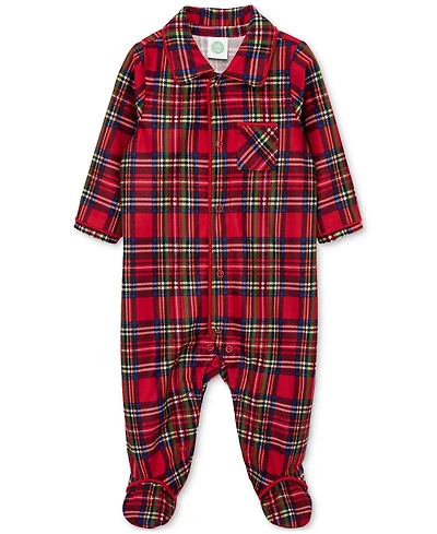 Little Me Baby Boys Plaid Footed Coverall