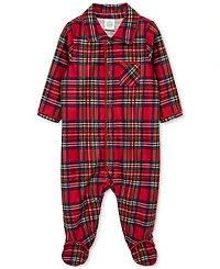 Little Me Baby Boys Plaid Footed Coverall