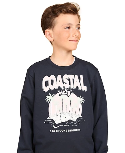 B By Brooks Brothers Big Boys Hawaii Graphic Sweatshirt