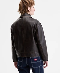 Sebby Women's Faux-Leather Moto Jacket