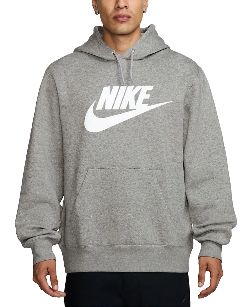 Nike Men's Club Fleece Standard-Fit Logo-Print Hoodie
