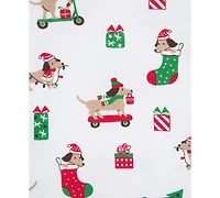 Little Me Baby Puppy-Print Holiday Pajama Top & Pants, 2 Piece Set