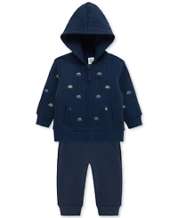 Little Me Baby Zip-Up Dino Hoodie & Pants, 2 Piece Set