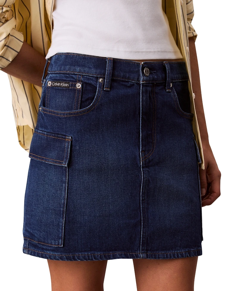 Calvin Klein Jeans Women's Denim Cargo Skirt