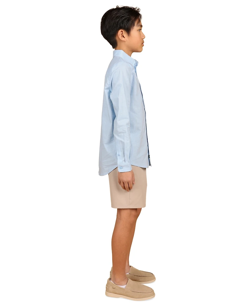 B By Brooks Brothers Big Boys Long Sleeve Oxford Shirt
