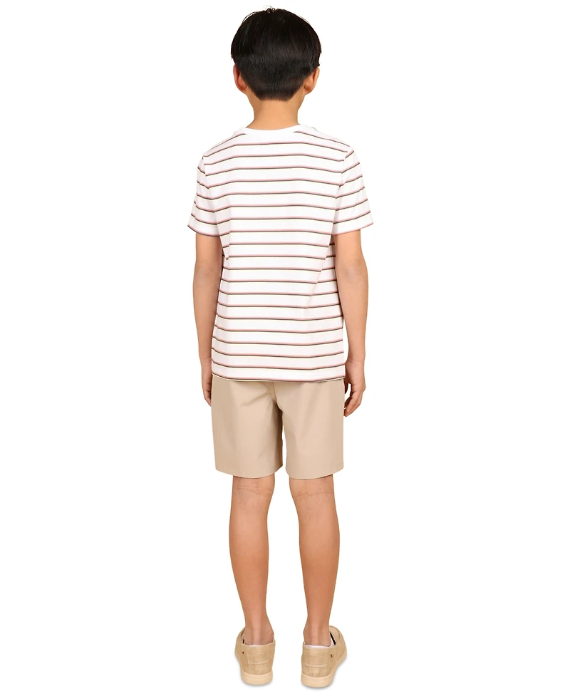 B By Brooks Brothers Big Boys Striped Pocket T-Shirt