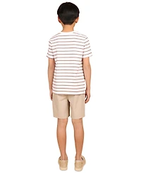 B By Brooks Brothers Big Boys Striped Pocket T-Shirt